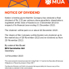 MUA | Declaration of Dividend