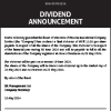 PHIN | Declaration of dividend
