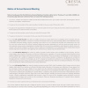 CRESTA | Notice of annual general meeting