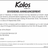 KLOS | Declaration of dividend