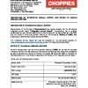 CHOPPIES | Distribution of integrated annual report and notice of annual general meeting