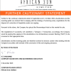 ASUN.VX | Further Cautionary Statement