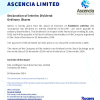 ASCE | Declaration of dividend