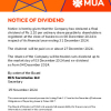 MUA | Declaration of Dividend