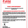 AIRTEL.UG | Notice of dividend