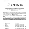 LETSHEGO | Signed applicable pricing supplement